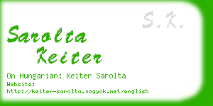 sarolta keiter business card